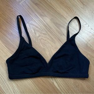Black Knickey Triangle Bra in Black Size M